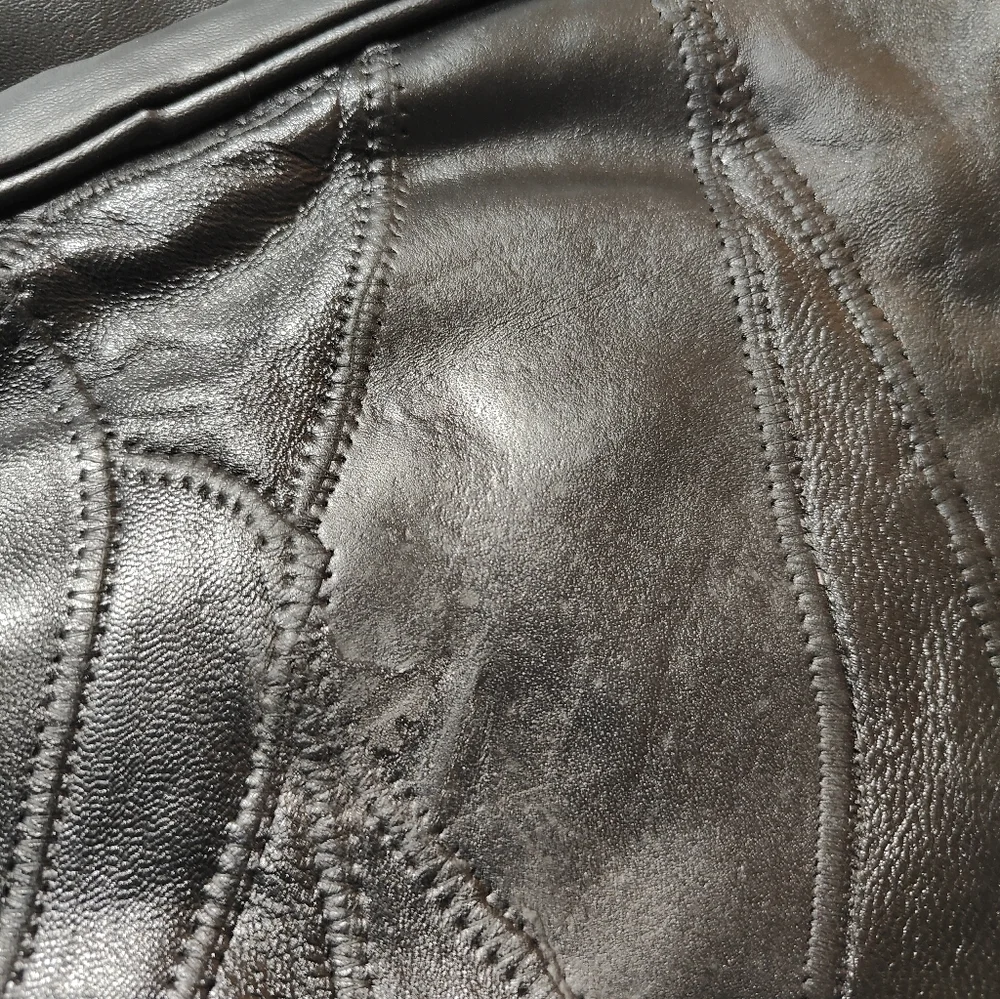 Maxam Black Genuine Leather Briefcase Bag With Strap